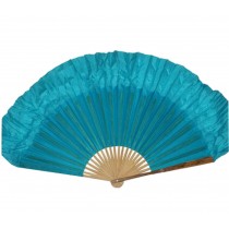 Folding Fan/ Dancing Fan/ Yangge Dance Fan/ Colorful Perform Fan For Right Hand 8 Inch(Blue)