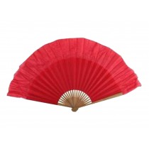 Folding Fan/ Dancing Fan/ Yangge Dance Fan/ Colorful Perform Fan For Right Hand 8 Inch(Red)