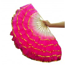 Folding Fan/ Dancing Fan/ Yangge Dance Fan/ Colorful Perform Fan Diameter 37"(Pink)
