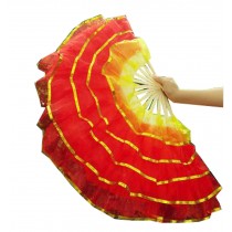 Folding Fan/ Dancing Fan/ Yangge Dance Fan/ Colorful Perform Fan Diameter 37"(Red)