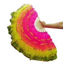 Folding Fan/ Dancing Fan/ Yangge Dance Fan/ Colorful Perform Fan Diameter 37"(Veil Fan#01)
