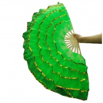 Folding Fan/ Dancing Fan/ Yangge Dance Fan/ Colorful Perform Fan Diameter 37"(Green)