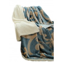 Casual Sofa Blanket Double Layer Soft Throw,Blue,39.4x47.2x1.2 inches #19