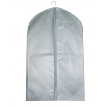 Two Clothing Storage Garment Shoulder Covers Suit Dust Covers Hanging Coat Pockets 128x60CM (Grey)