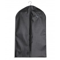 Two Clothing Storage Garment Shoulder Covers Suit Dust Covers Hanging Coat Pockets 128x60CM (Black)
