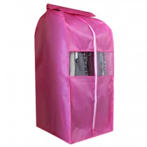 One Storage Garment Shoulder Cover Suit Dust Cover Hanging Coat Pocket 60x50x100CM (Rose-red)