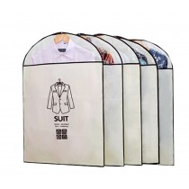Set Of 5 Storage Garment Shoulder Covers Suit Dust Covers Hanging Coat Pockets 60x90CM (S Size)