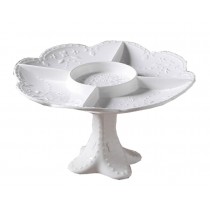 Ceramics Serving Dishes Trays Platters Candy Dishes Decorative Tray Nuts Plate 10.43x10.43x5.7 Inch