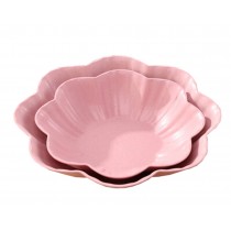 2 Set Decorative Tray Snacks Dishes Trays Platters Candy Dishes Fruit Plate (Pink)
