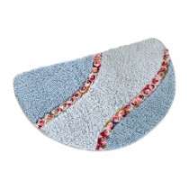 [Semicircle] Home Doormat Indoor/Outdoor Floor Mat Bathroom/Living Room Rug, Blue15.75x23.62 inches