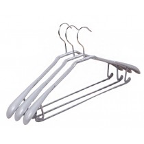 10-Pack Anti-slip Plastic + Metal Clothes Hangers Adult Suit/Pants Plastic Hangers, #27 Gray