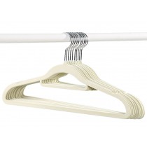 10-Pack Non-slip Velvet Hangers Trouser Hangers Durable Adult Wardrobe Clothes Hangers, #2 White
