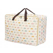Two Oxford Waterproof Storage Quilt Bag Space Saver Bag Clothing Storage Box 60x47x30cm(Beige)