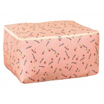 Two Packing Bags Storage Quilt Bags Space Saver Bags Clothing Storage Boxes 60x50x28cm(Pink)