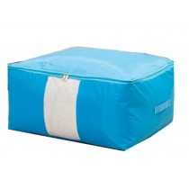 One Oxford Waterproof Storage Quilt Bag Space Saver Bag Clothing Storage Box 60x50x28cm(Blue)