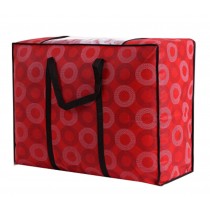 Two Nonwovens Storage Quilt Bag Space Saver Bag Clothing Storage Box 59x36x22CM (Red)