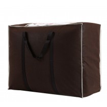 Two Nonwovens Storage Quilt Bag Space Saver Bag Clothing Storage Box 59x36x22CM (Brown)