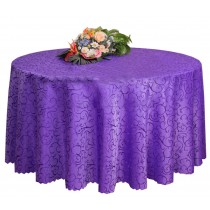Weddings Banquets Hotels Tabletop Accessories Round Tablecloths 220x220CM (Purple)