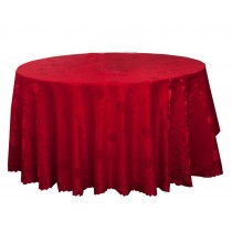 Wedding Banquets Hotels Tabletop Accessories Round Tablecloths Table Cover Red Peony (240x240 CM)