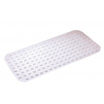 PVC Bathroom Non-slip Mat Bathtub Mat Bath Foot Massage Pad Shower Mat 14.17"x27.95"(White)