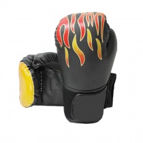 Training Gloves PU Leather Pro Boxing Gloves,Black