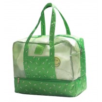 Waterproof Sports Bag Dry and Wet Separation Swimming Handbag Storage Package 36x18x29CM(Green)