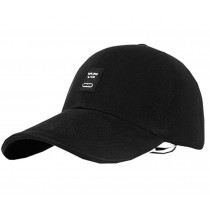 Outdoor Sports Men's Cap Baseball Cap Summer Breathable Sunscreen Hat Free Size(Black)