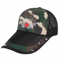 Outdoor Men's Cap Baseball Cap Summer Breathable Sunscreen Hat Adjustable Free Size(Star-1)