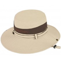 Outdoor Men's Cap Climbing Hat Sunscreen Fishing Hat Leisure Cap Free Size(Beige)