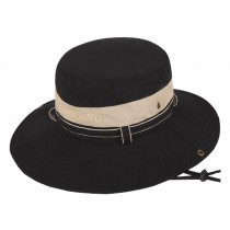 Outdoor Men's Cap Climbing Hat Sunscreen Fishing Hat Leisure Cap Free Size(Black)