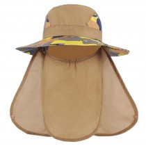 Unisex Farming Cap Outdoor Climbing Cap Sunscreen Fishing Hat Free Size (Khaki)