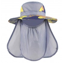Unisex Farming Cap Outdoor Climbing Cap Sunscreen Fishing Hat Free Size (Grey)