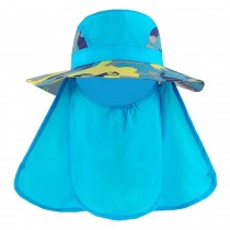 Unisex Farming Cap Outdoor Climbing Cap Sunscreen Fishing Hat Free Size (Sky Blue)