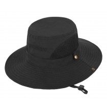 Outdoor Men's Cap Climbing Hat Sunscreen Fishing Hat Leisure Cap Free Size(Black-1)